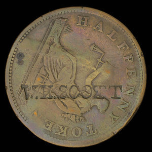 Canada, inconnu, 1/2 penny : 1820