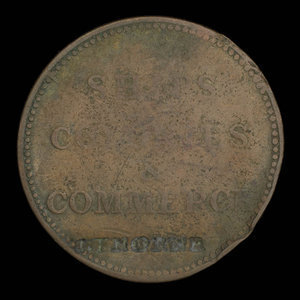 Canada, inconnu, 1/2 penny : 1835