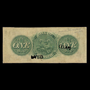 Canada, Banque de Montréal, 1 dollar : 3 janvier 1859