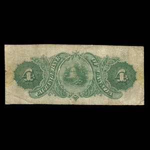 Canada, Exchange Bank of Canada, 4 dollars : 1 octobre 1872