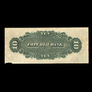 Canada, Imperial Bank of Canada, 10 dollars : 1 octobre 1915