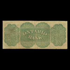 Canada, Ontario Bank, 2 dollars : 15 août 1861