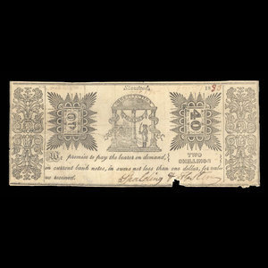 Canada, Spalding & Foster, 2 shillings : 1 janvier 1838