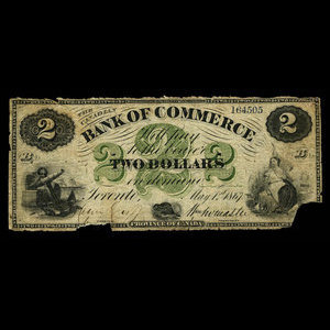 Canada, Canadian Bank of Commerce, 2 dollars : 1 mai 1867