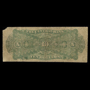 Canada, Central Bank of Canada, 10 dollars : 1 janvier 1884