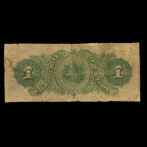 Canada, Exchange Bank of Canada, 4 dollars : 1 octobre 1872