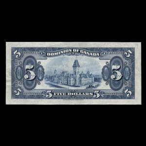 Canada, Dominion du Canada, 5 dollars : 26 mai 1924