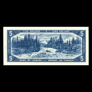 Canada, Banque du Canada, 5 dollars : 1954