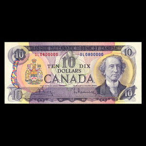 Canada, Banque du Canada, 10 dollars : 1971