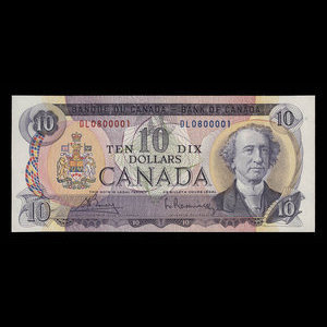 Canada, Banque du Canada, 10 dollars : 1971