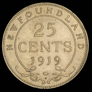 Canada, Georges V, 25 cents : 1919