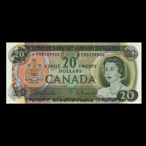 Canada, Banque du Canada, 20 dollars : 1969