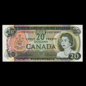 Canada, Banque du Canada, 20 dollars : 1969