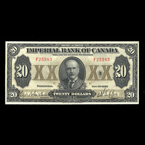 Canada, Imperial Bank of Canada, 20 dollars : 1 novembre 1923