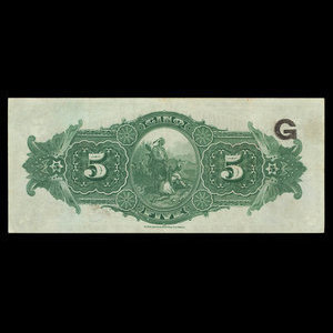 Canada, Banque Provinciale du Canada, 5 dollars : 2 juillet 1900