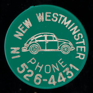 Canada, New Westminster Volkswagon Ltd., aucune dénomination : 1972