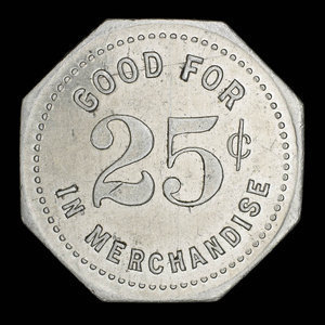 Canada, Compagnie de la Baie d'Hudson, 25 cents : 1882