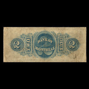 Canada, Banque de Montréal, 2 dollars : 1 août 1856