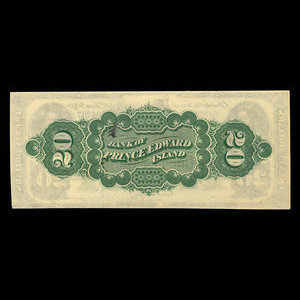 Canada, Bank of Prince Edward Island, 20 dollars : 1 janvier 1872