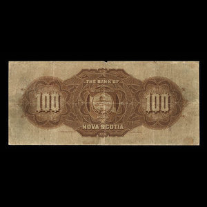 Canada, Banque Nouvelle-Écosse, 100 dollars : 2 janvier 1919