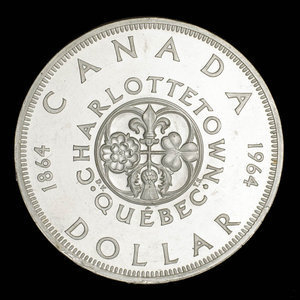 Canada, Élisabeth II, 1 dollar : 1964