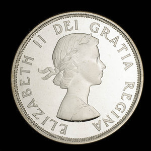 Canada, Élisabeth II, 1 dollar : 1964