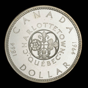 Canada, Élisabeth II, 1 dollar : 1964