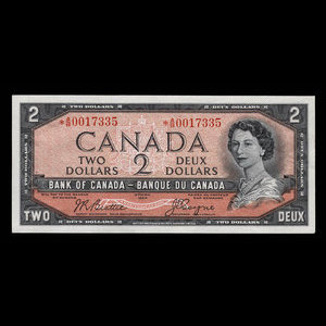 Canada, Banque du Canada, 2 dollars : 1954