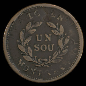 Canada, 1 sou : 1838