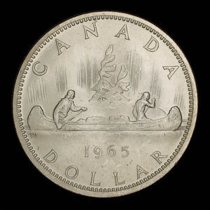 Canada, Élisabeth II, 1 dollar : 1965