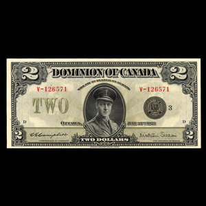 Canada, Dominion du Canada, 2 dollars : 23 juin 1923