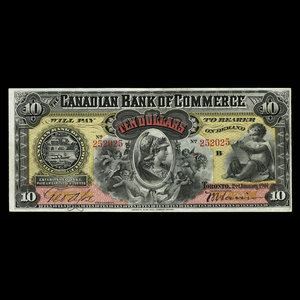 Canada, Canadian Bank of Commerce, 10 dollars : 2 janvier 1901