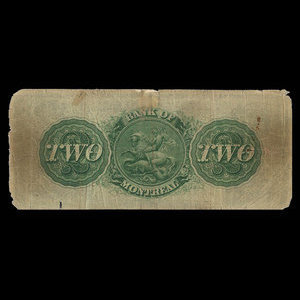 Canada, Banque de Montréal, 2 dollars : 3 janvier 1859