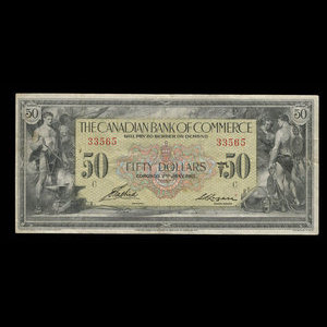 Canada, Canadian Bank of Commerce, 50 dollars : 2 janvier 1917