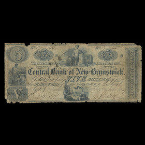 Canada, Central Bank of New Brunswick, 1 dollar : 1 novembre 1847