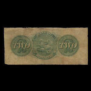 Canada, Banque de Montréal, 2 dollars : 3 janvier 1859