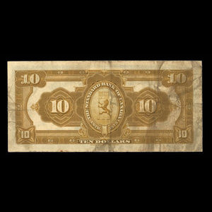 Canada, Standard Bank of Canada, 10 dollars : 2 janvier 1919