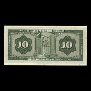 Canada, Banque Provinciale du Canada, 10 dollars : 2 janvier 1935