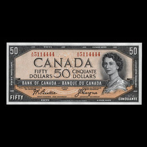 Canada, Banque du Canada, 50 dollars : 1954