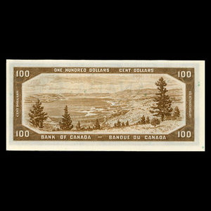 Canada, Banque du Canada, 100 dollars : 1954