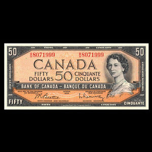 Canada, Banque du Canada, 50 dollars : 1954