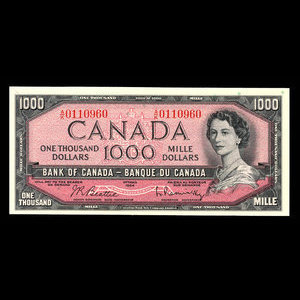 Canada, Banque du Canada, 1,000 dollars : 1954