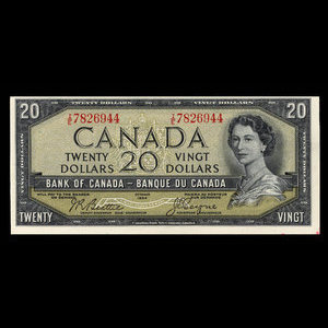 Canada, Banque du Canada, 20 dollars : 1954