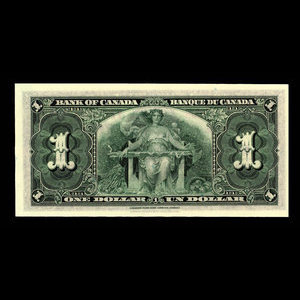 Canada, Banque du Canada, 1 dollar : 2 janvier 1937