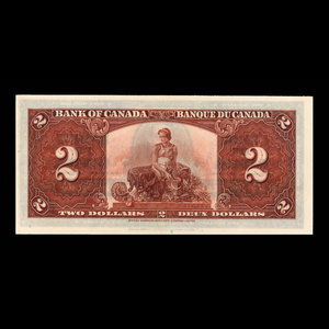 Canada, Banque du Canada, 2 dollars : 2 janvier 1937