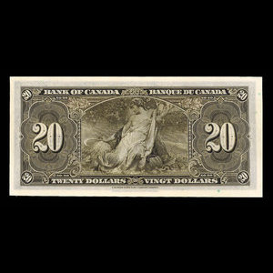 Canada, Banque du Canada, 20 dollars : 2 janvier 1937