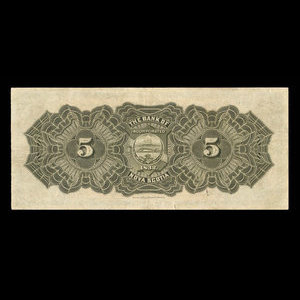 Canada, Banque Nouvelle-Écosse, 5 dollars : 1 juin 1898