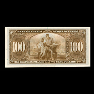 Canada, Banque du Canada, 100 dollars : 2 janvier 1937