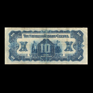 Canada, Sterling Bank of Canada, 10 dollars : 3 janvier 1921