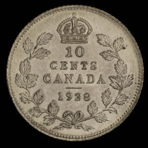 Canada, Georges V, 10 cents : 1928